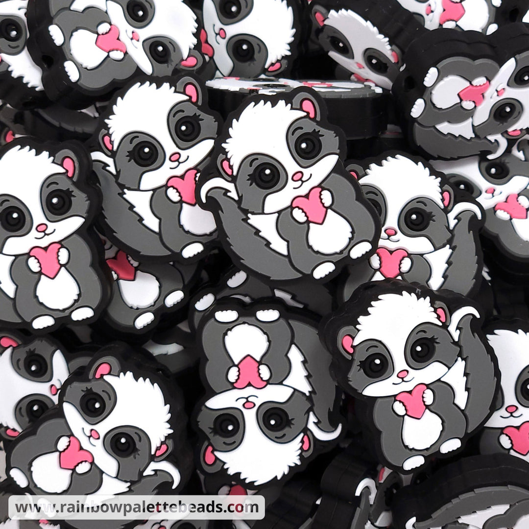Love Skunk/Possum Silicone Focal Bead Beads