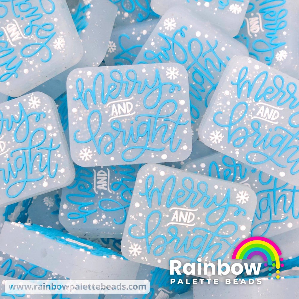 Merry & Bright Exclusive Silicone Focal Bead Blue Beads