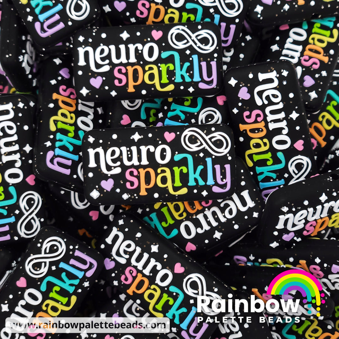 Neuro Sparkly Exclusive Silicone Focal Bead Black Beads