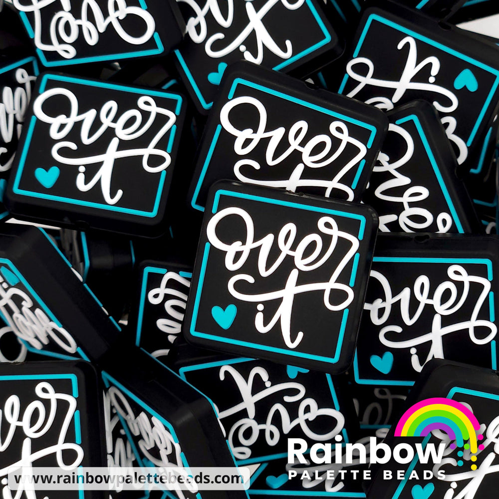 Over It Exclusive Silicone Focal Bead **discontinued** Turquoise Blue Beads