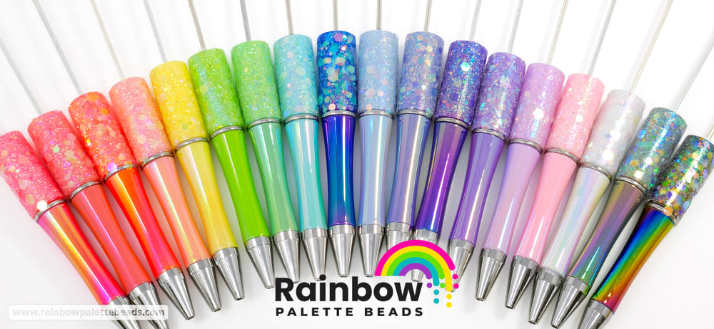 Peachy Fairy Dust Opal Beadable Plastic Pen