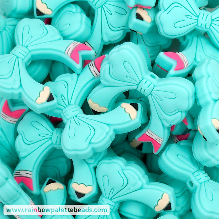 Pencil Bow Focal Beads Turquoise Beads