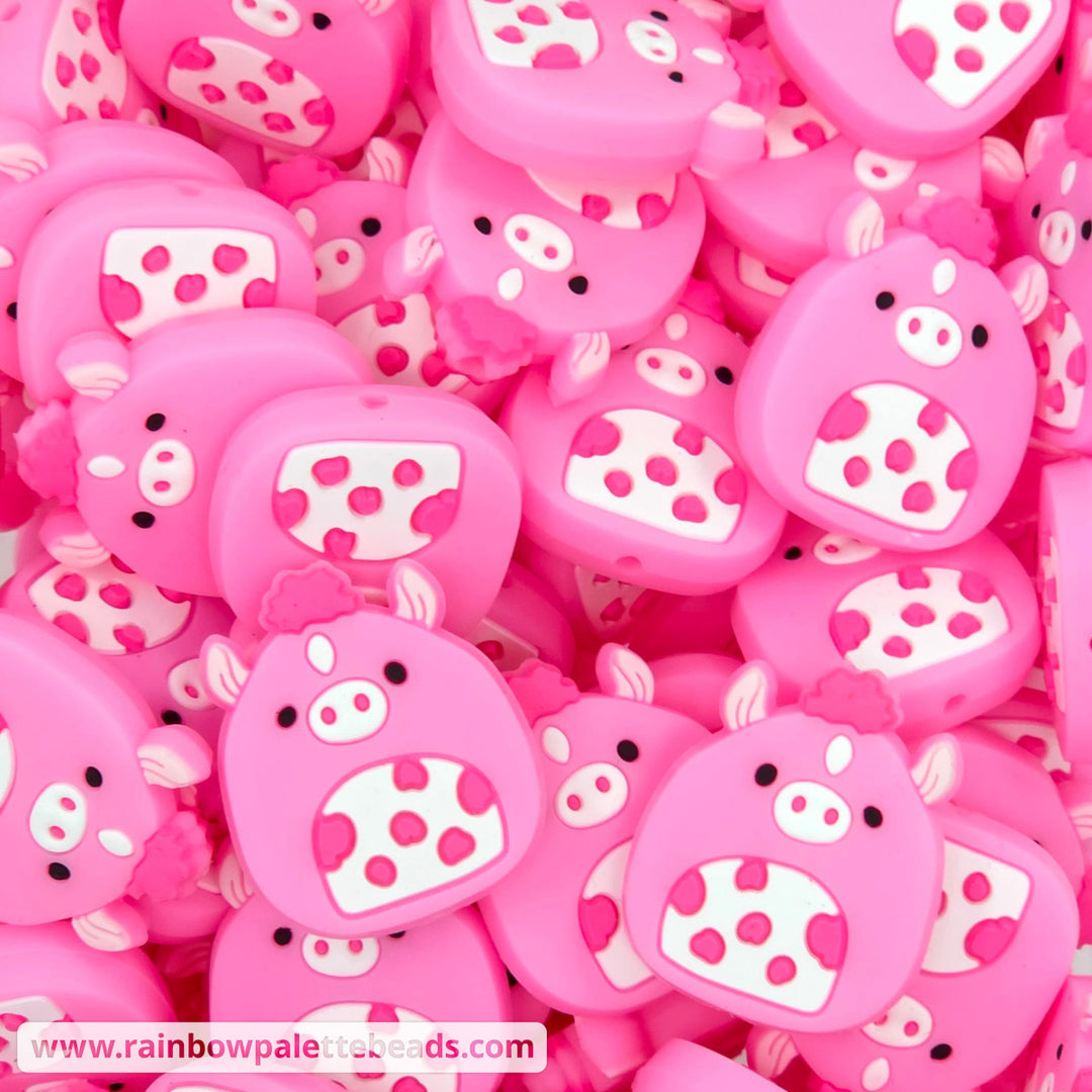 Pink Horse Squish Focal Beads - Beads