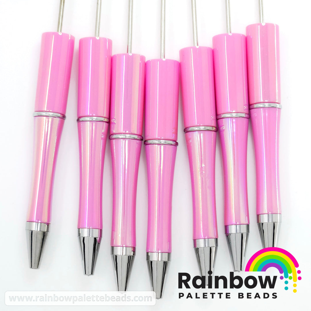 Pink Opal Beadable Plastic Pen
