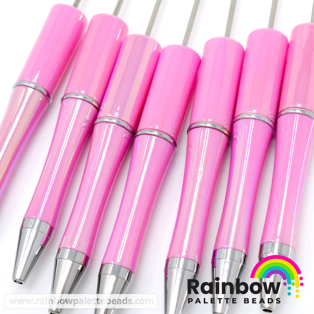 Pink Opal Beadable Plastic Pen