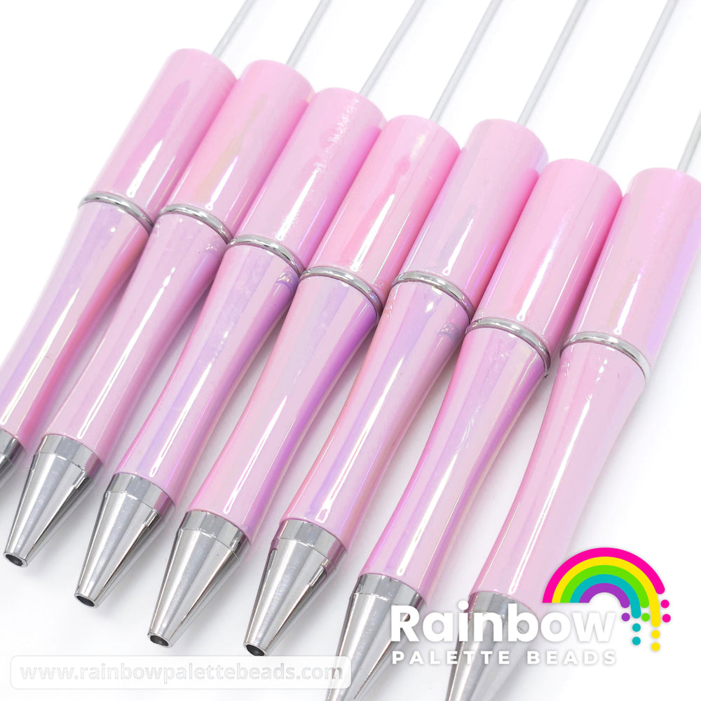 Powder Pink Opal Beadable Plastic Pen