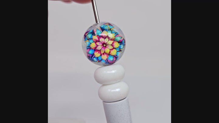 20mm 3D Butterfly Print Resin Acrylic Beads