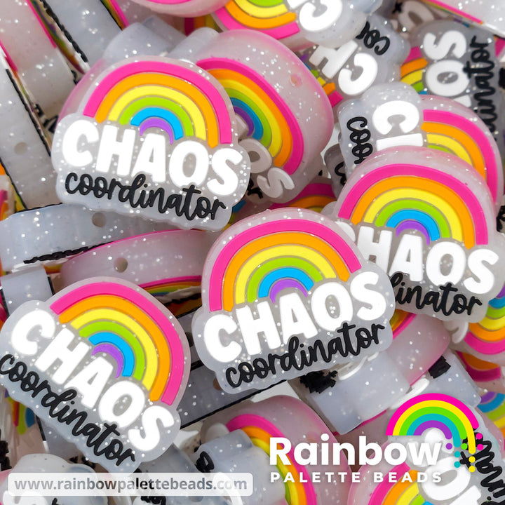 Rainbow Chaos Coordinator Exclusive Silicone Focal Bead Alt Pink Rainbow Beads