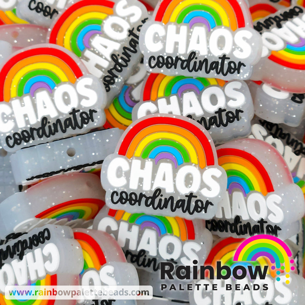 Rainbow Chaos Coordinator Exclusive Silicone Focal Bead Traditional Red Rainbow Beads