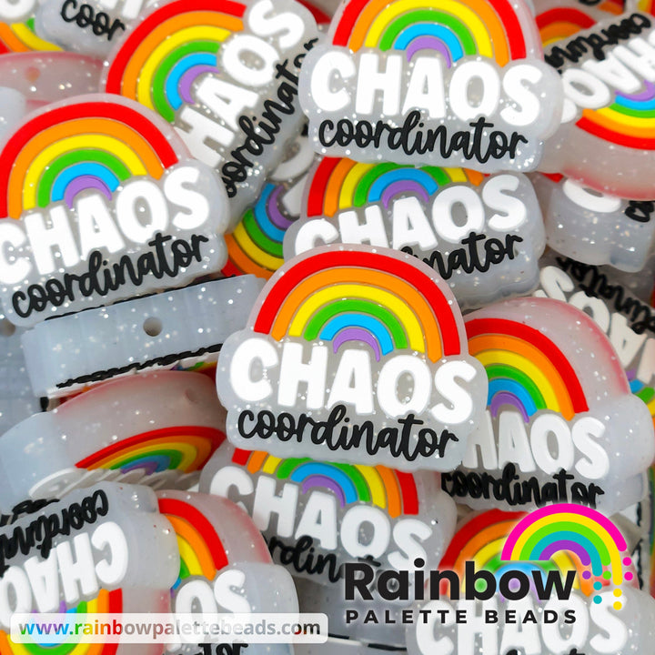 Rainbow Chaos Coordinator Exclusive Silicone Focal Bead Traditional Red Rainbow Beads