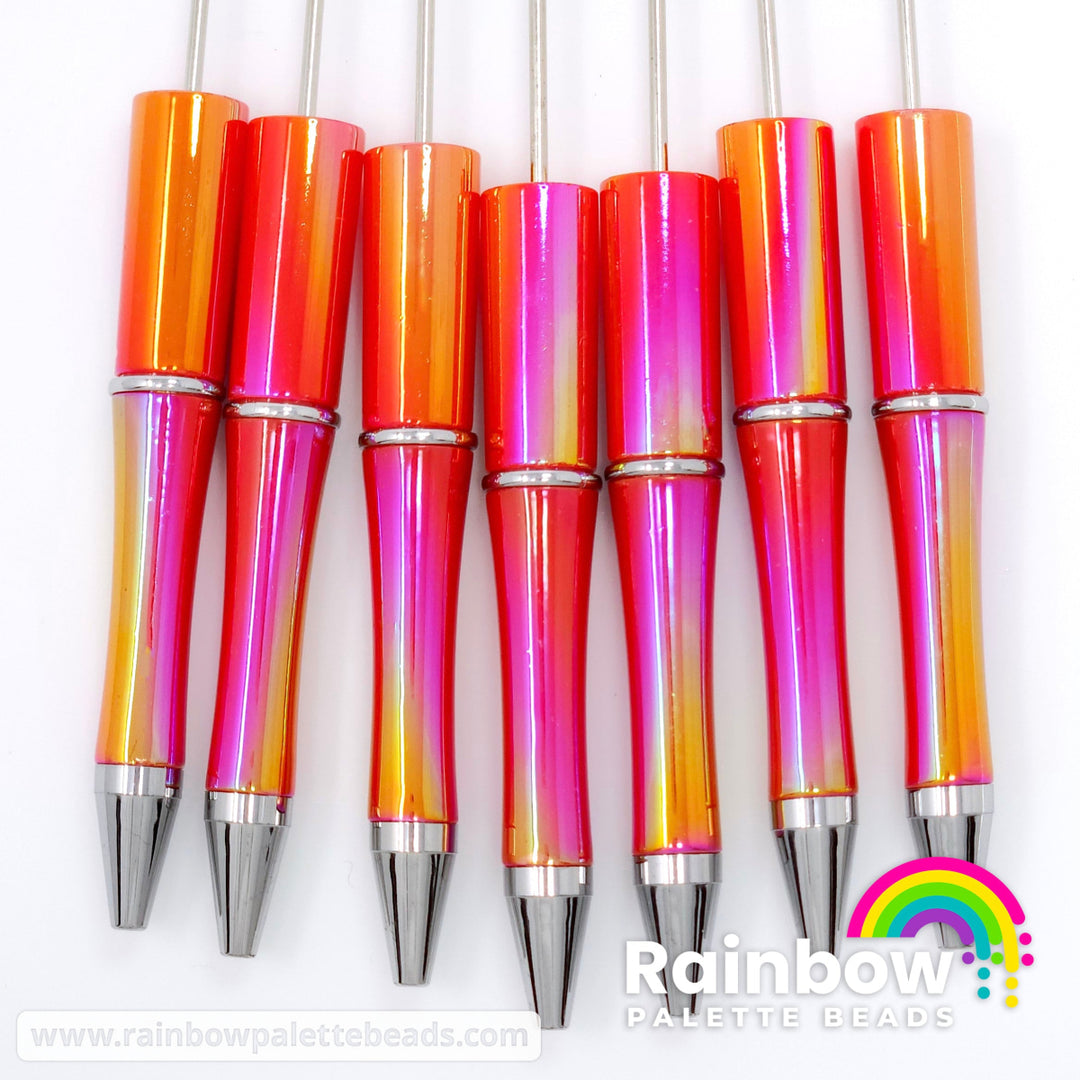 Red Opal Beadable Plastic Pen