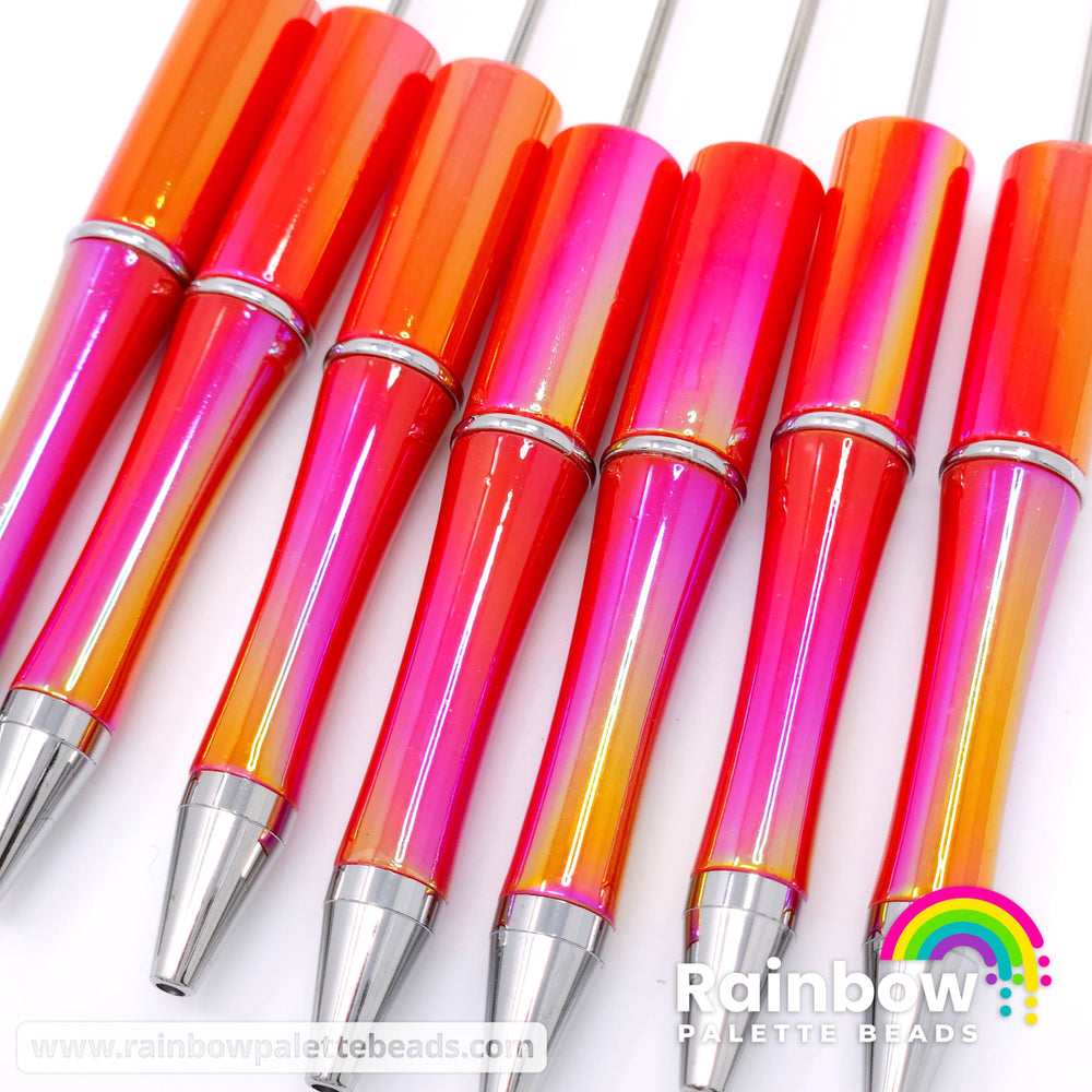 Red Opal Beadable Plastic Pen