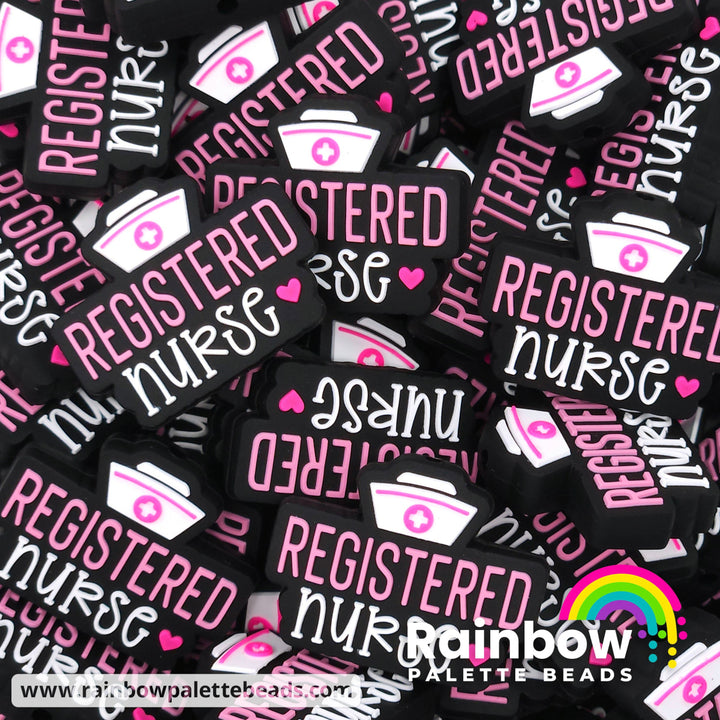 Registered Nurse Exclusive Silicone Focal Beads Pink Beads