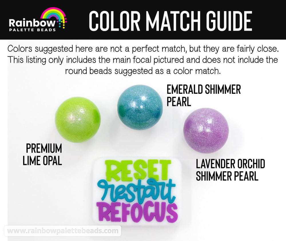 Reset Restart Refocus Exclusive Silicone Focal Bead **discontinued** Beads