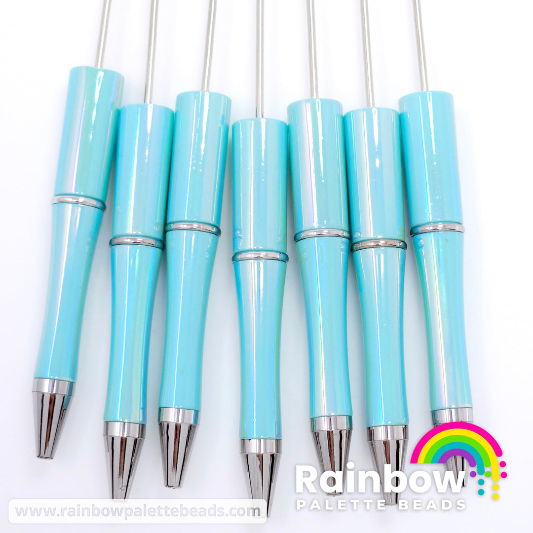 Robins Egg Opal Beadable Plastic Pen