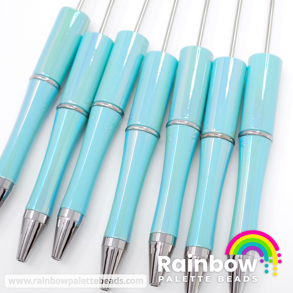 Robins Egg Opal Beadable Plastic Pen