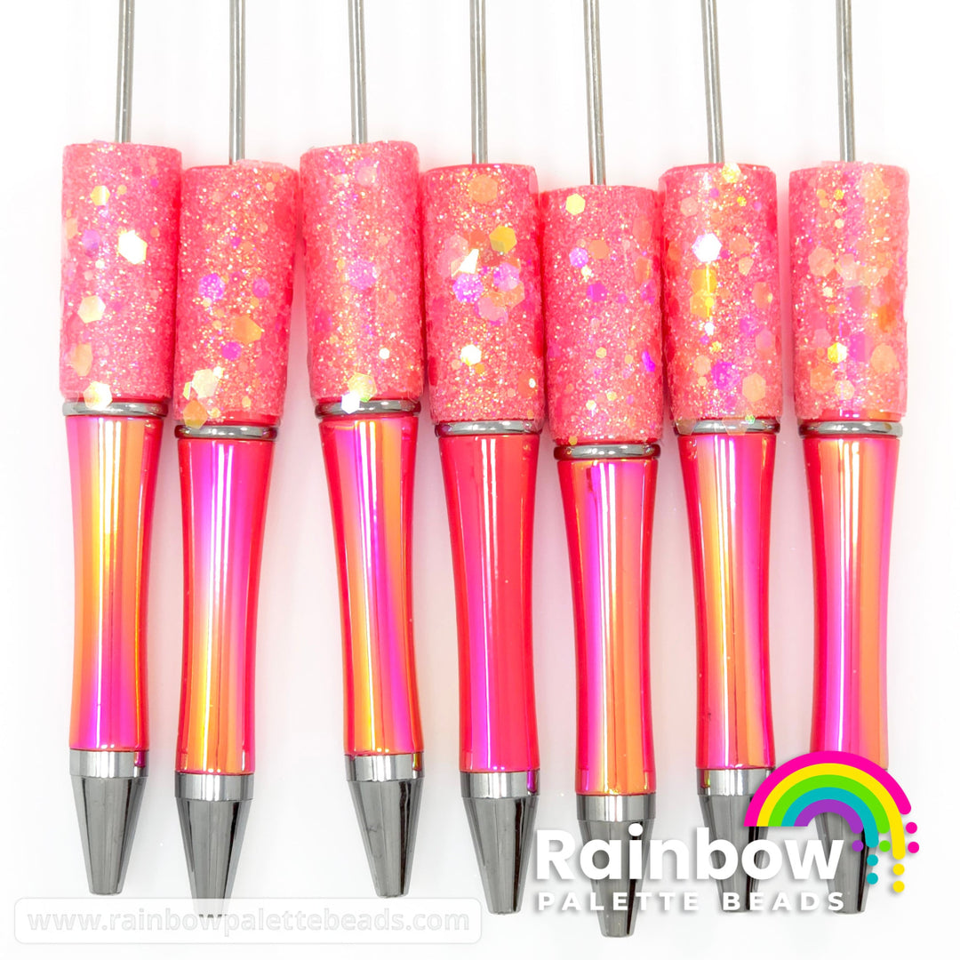 Rose Fairy Dust Opal Beadable Plastic Pen