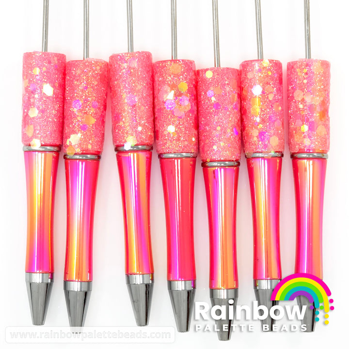 Rose Fairy Dust Opal Beadable Plastic Pen