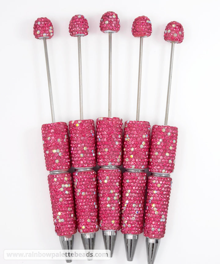 Rose Pink Sparkle Full Rhinestone Beadable Diamond Pen