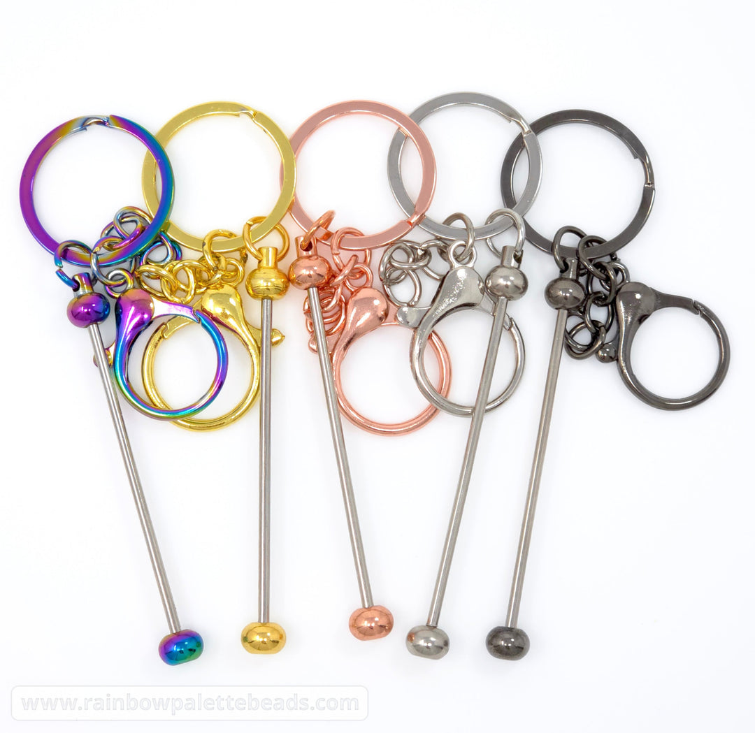 Round Lobster Clasp Beadable Keychain Bar
