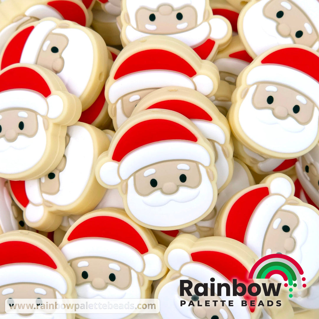 Santa Sugar Cookie Exclusive Silicone Focal Beads - Beads