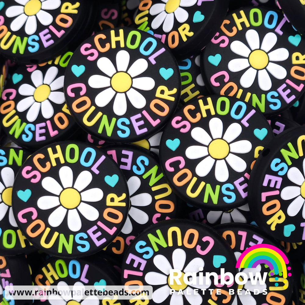 School Counselor Exclusive Silicone Focal Beads Black Beads