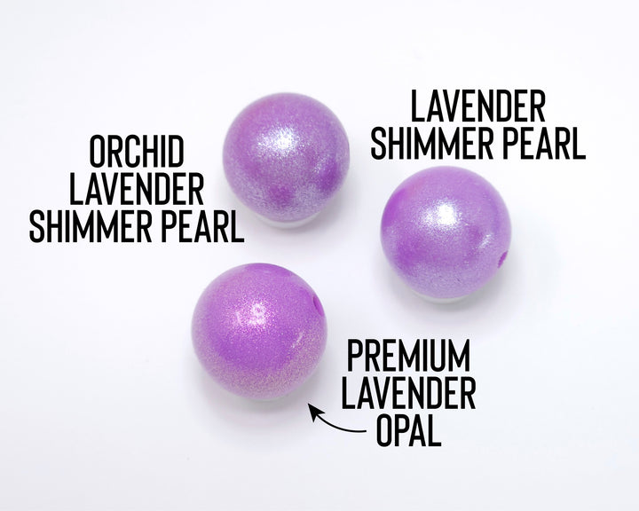 15mm Premium Lavender Opal Silicone Bead