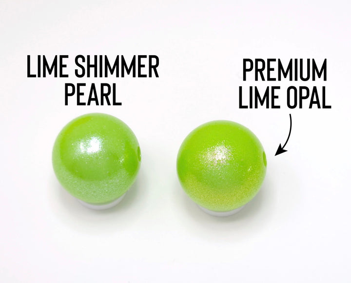 15mm Premium Lime Opal Silicone Bead