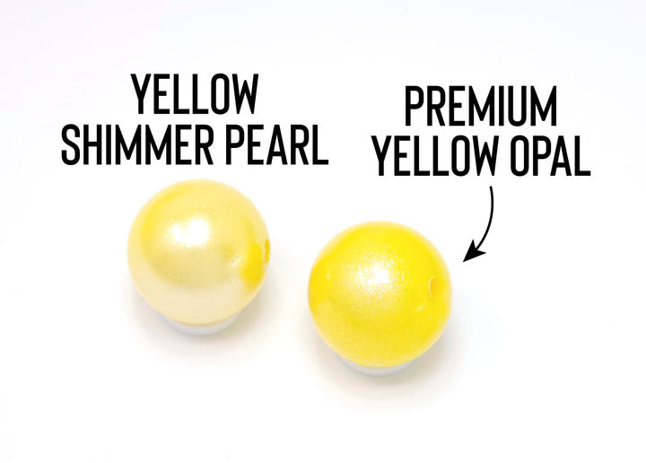15mm Premium Yellow Opal Silicone Bead