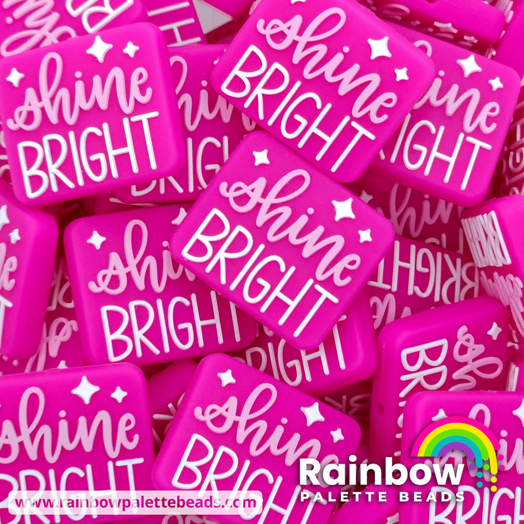 Shine Bright Exclusive Silicone Focal Bead Hot Pink / Single Bead Beads