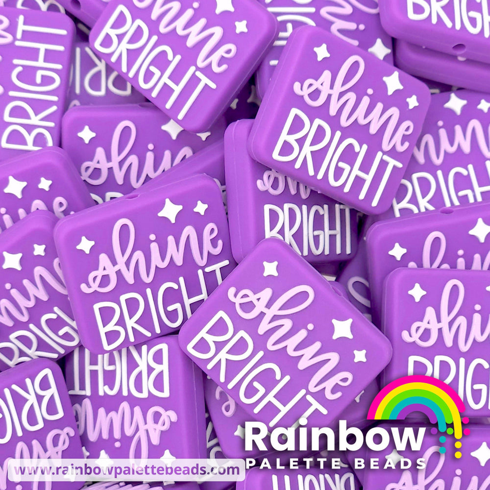 Shine Bright Exclusive Silicone Focal Bead Lavender / Single Bead Beads