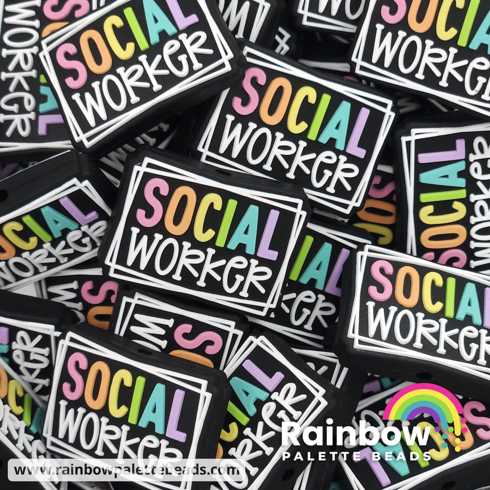 Social Worker Exclusive Silicone Focal Beads Black Beads
