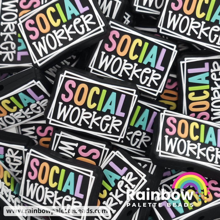 Social Worker Exclusive Silicone Focal Beads Black Beads