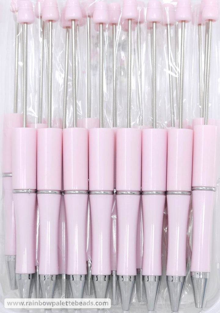 Solid Ballet Pink Beadable Plastic Pen