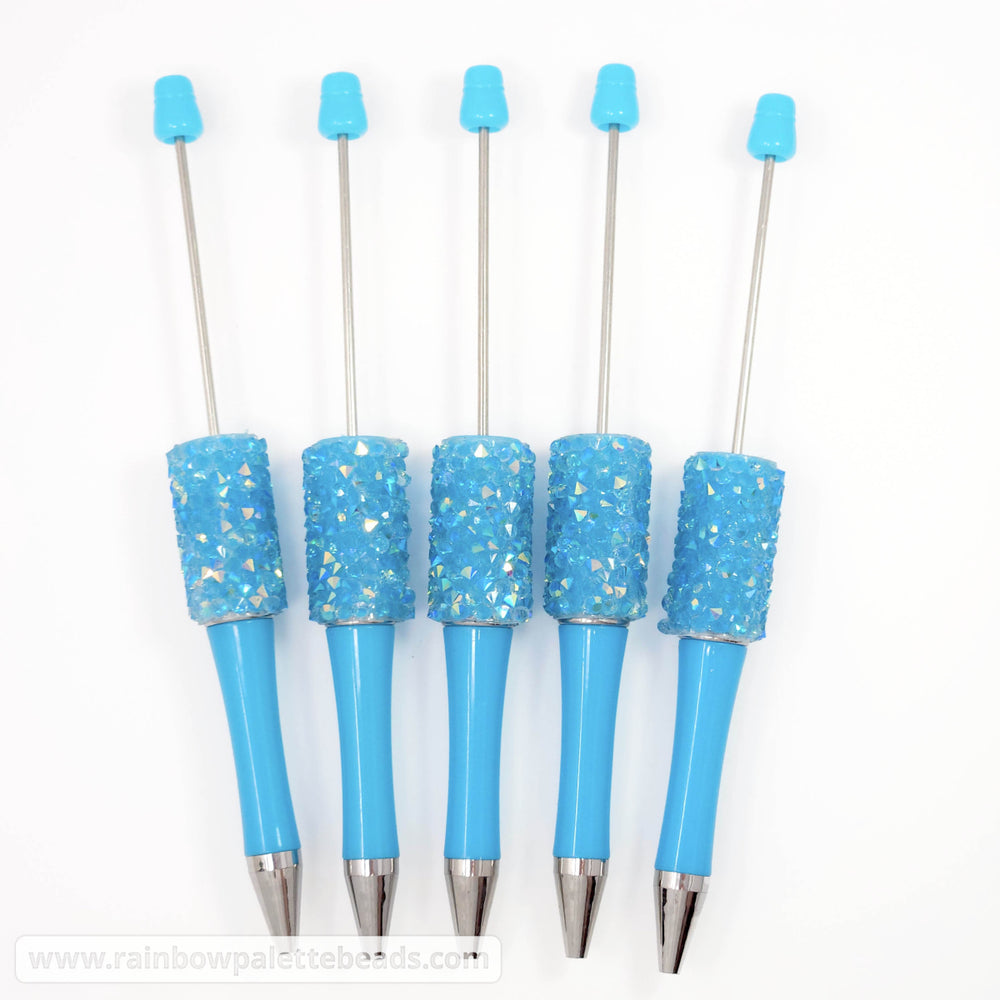 Solid Blue Beadable Diamond Sugar Pen