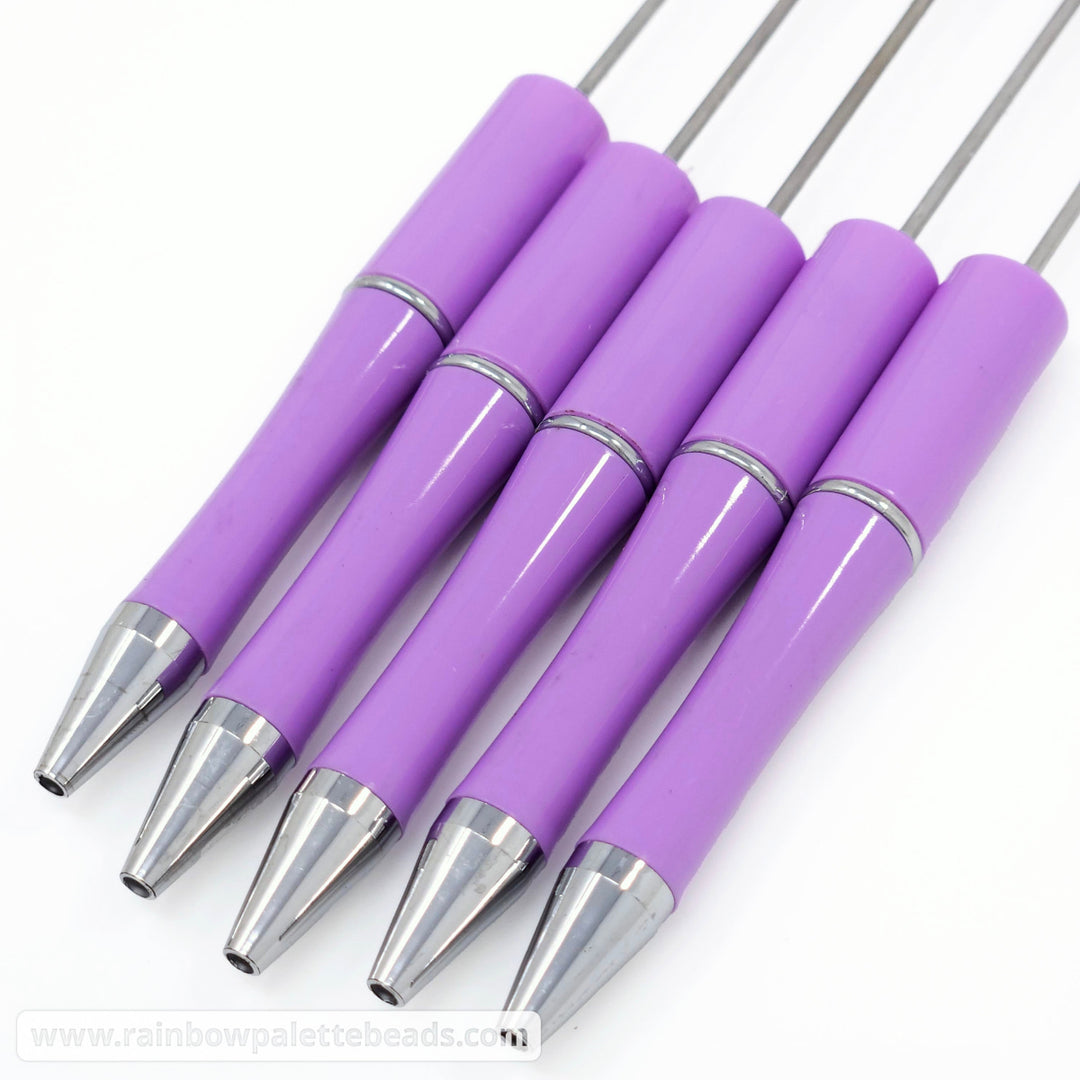 Solid Lavender Orchid Purple Beadable Plastic Pen