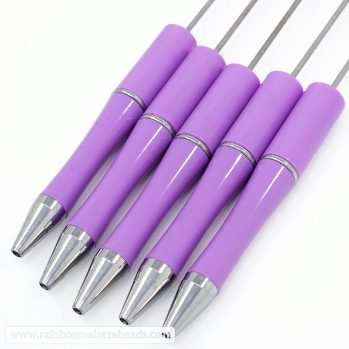 Solid Lavender Orchid Purple Beadable Plastic Pen