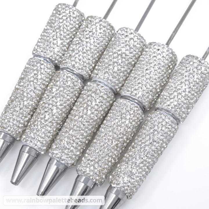 Solid Clear Crystal Full Rhinestone Beadable Diamond Pen