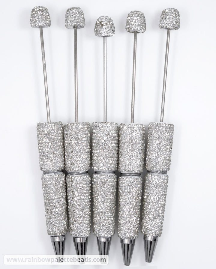 Solid Clear Crystal Full Rhinestone Beadable Diamond Pen