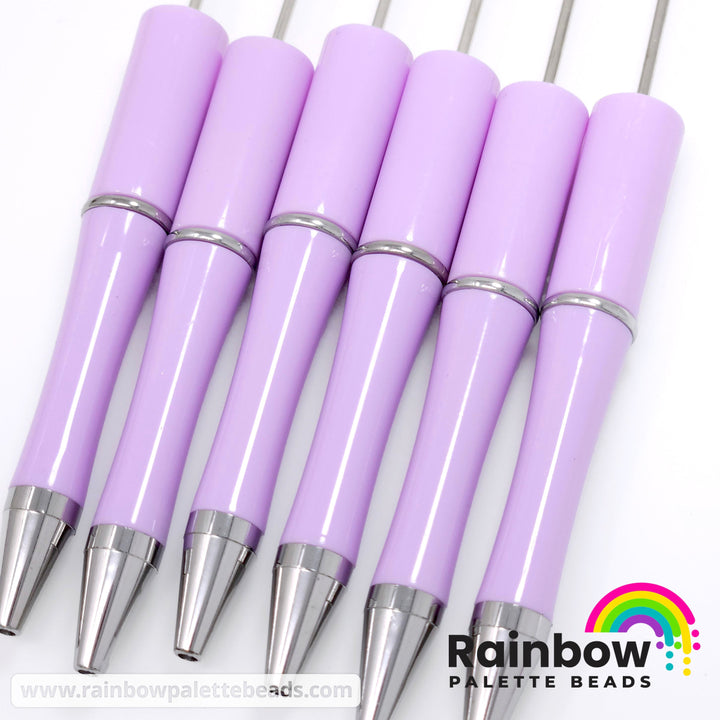 Solid Sweet Lilac Purple Beadable Plastic Pen