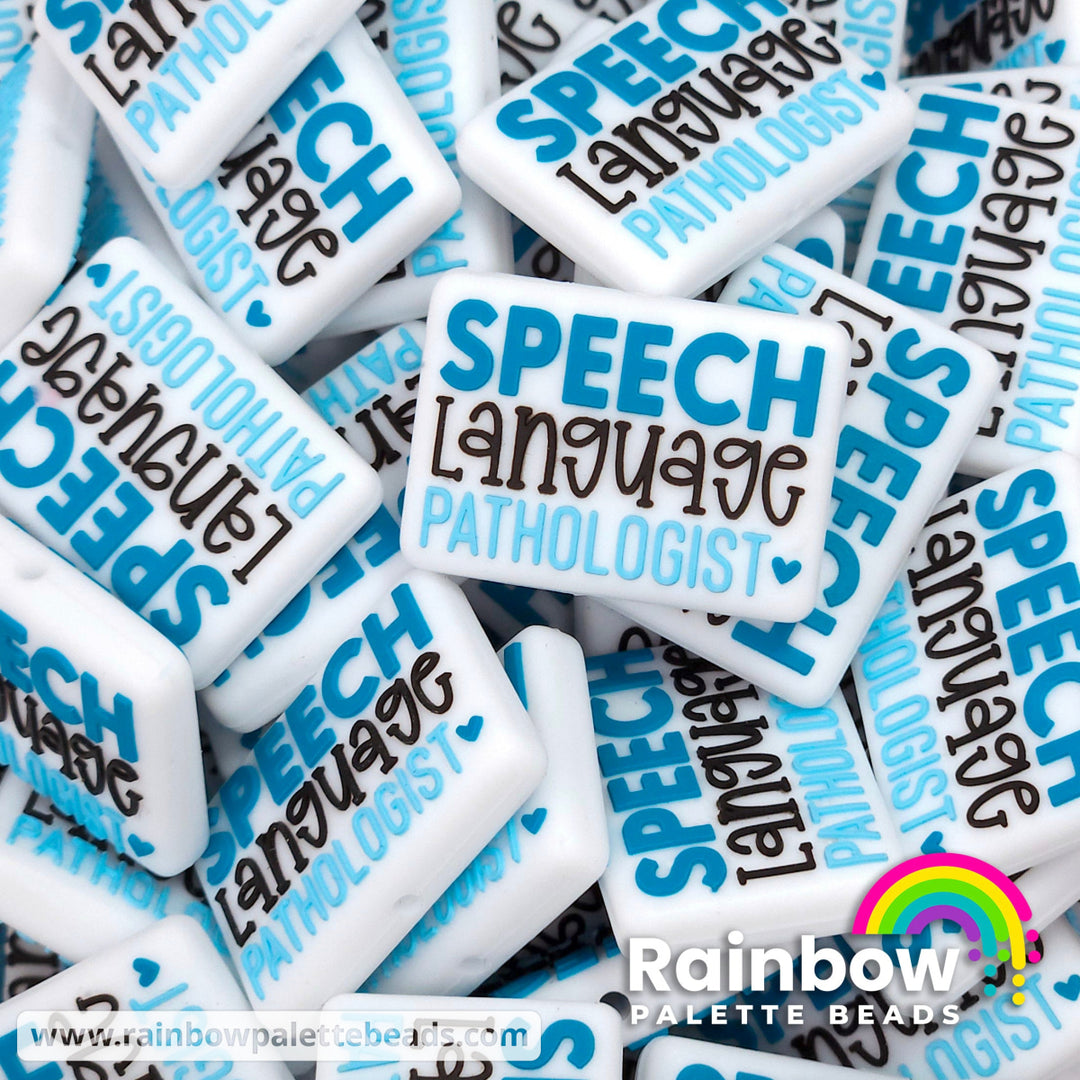 Speech Language Pathologist Exclusive Silicone Focal Bead Teal Beads