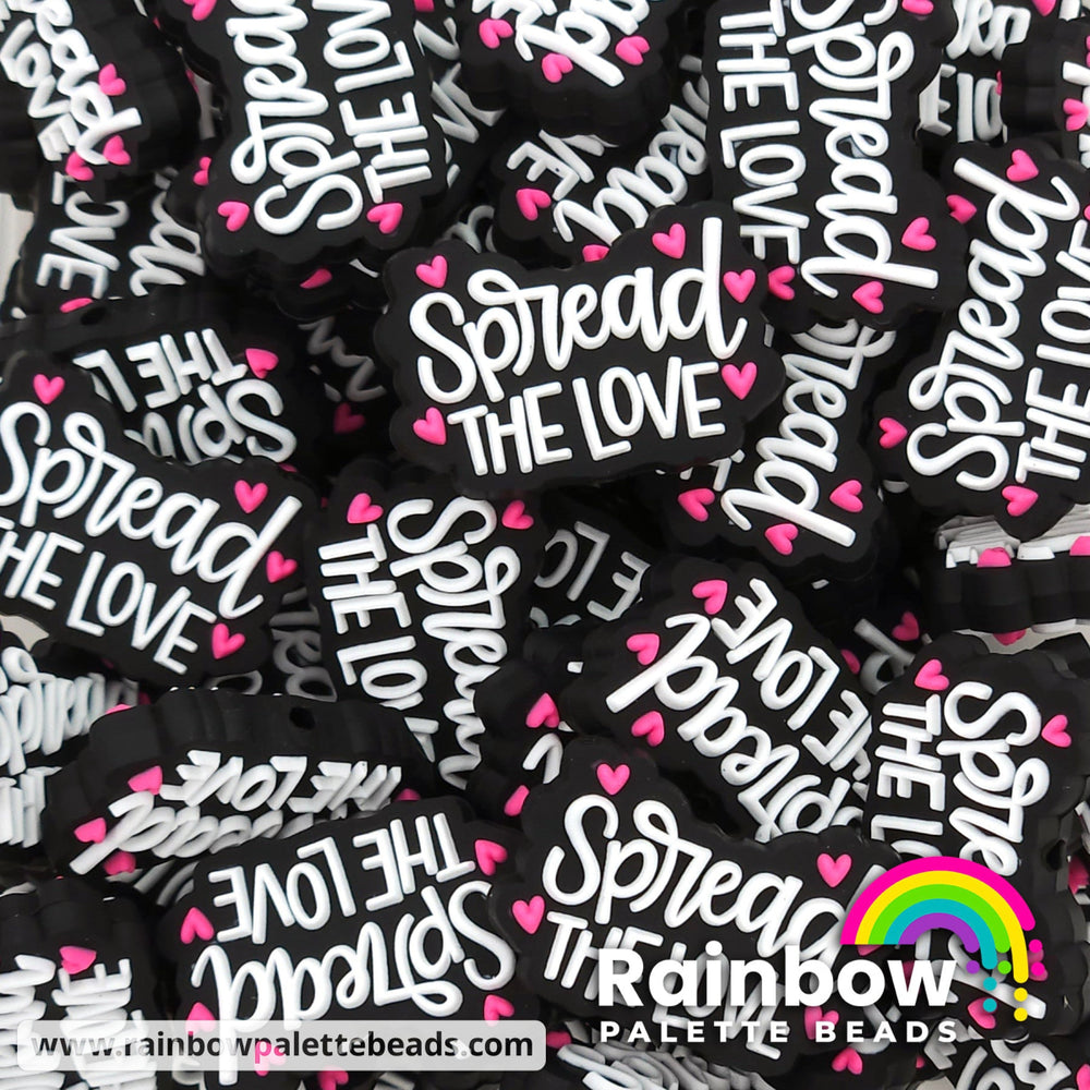 Spread the Love Exclusive Silicone Focal Bead Black / Single Bead Beads