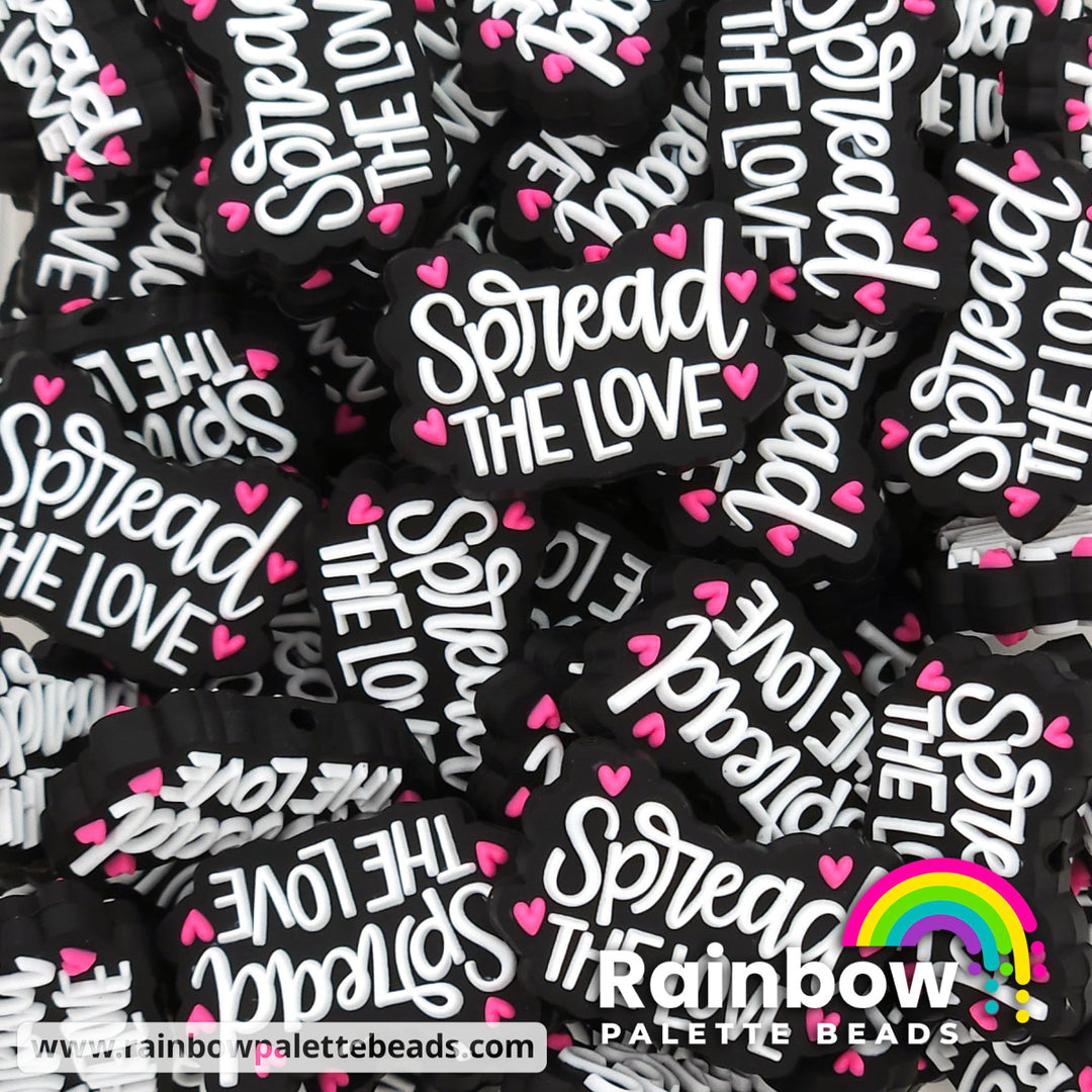 Spread the Love Exclusive Silicone Focal Bead Black / Single Bead Beads