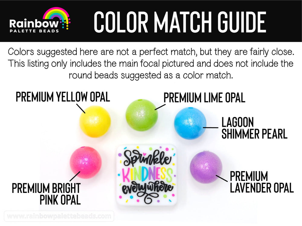 Sprinkle Kindness Everywhere Exclusive Silicone Focal Beads Beads