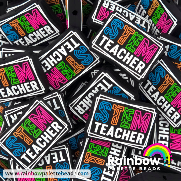 STEM Teacher Exclusive Silicone Focal Beads - Black - Beads