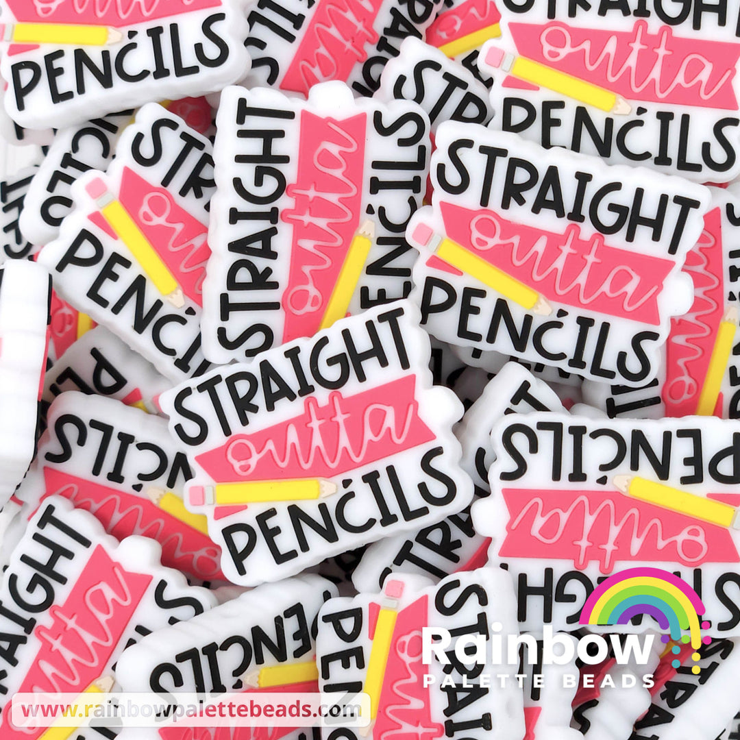 Straight Outta Pencils Exclusive Silicone Focal Bead Beads