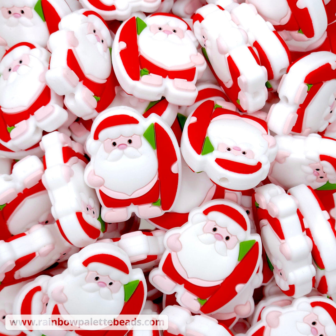Surfin’ Santa Silicone Focal Beads Beads