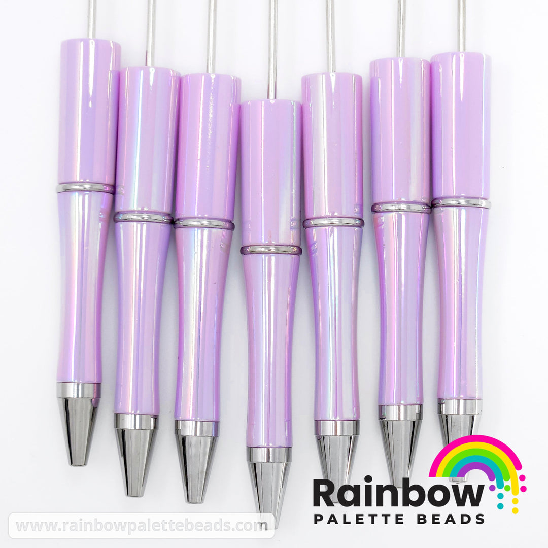Sweet Lilac Opal Beadable Plastic Pen