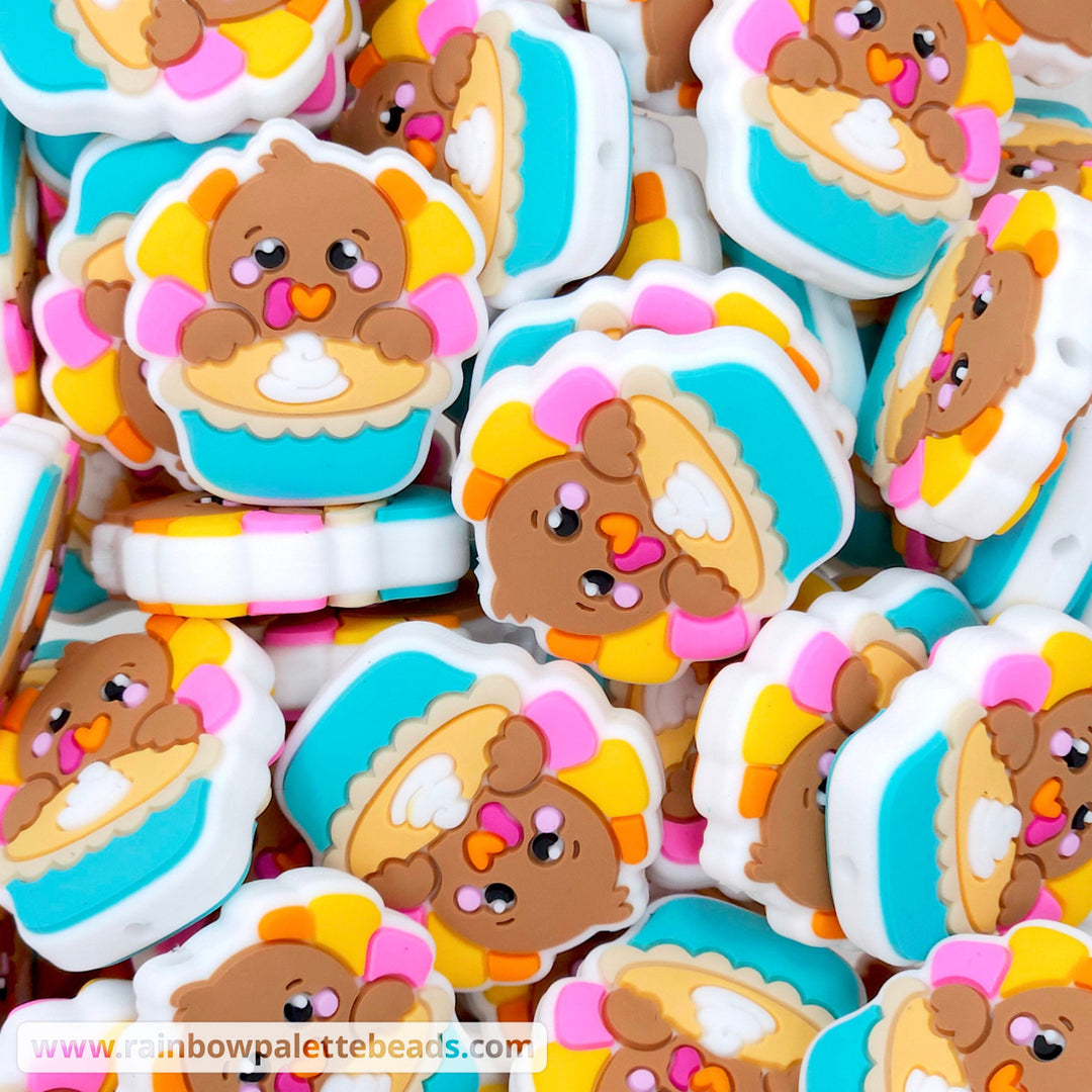 Sweet Turkey with Pumpkin Pie Silicone Focal Bead Beads