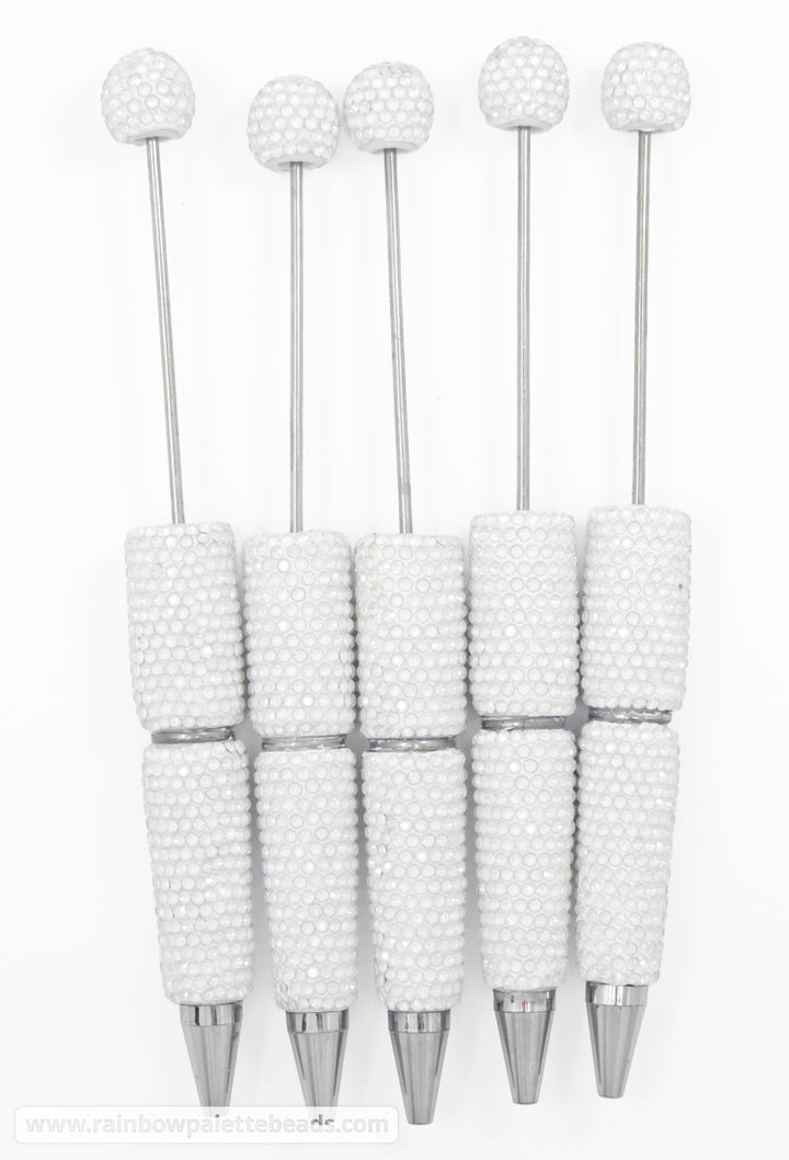 UV White Shimmer Full Rhinestone Beadable Diamond Pen